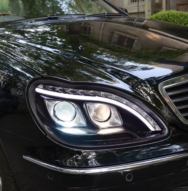 Светодиодная ксеноновая фара в сборе для Mercedes-Benz S-Class W220 1998-2005 с динамическими указателями поворота