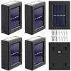 4X Lampki Solarne Zestaw Lampa Solarna Led Zewnętrzna Ścienna Kinkiet