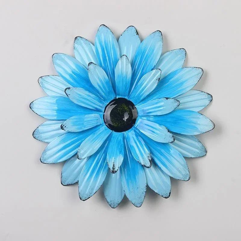 New Metal Flower Wall Decoration Wall Art Hanging Decoration Home Garden Garden Outdoor Decoration (6 Colors Optional)