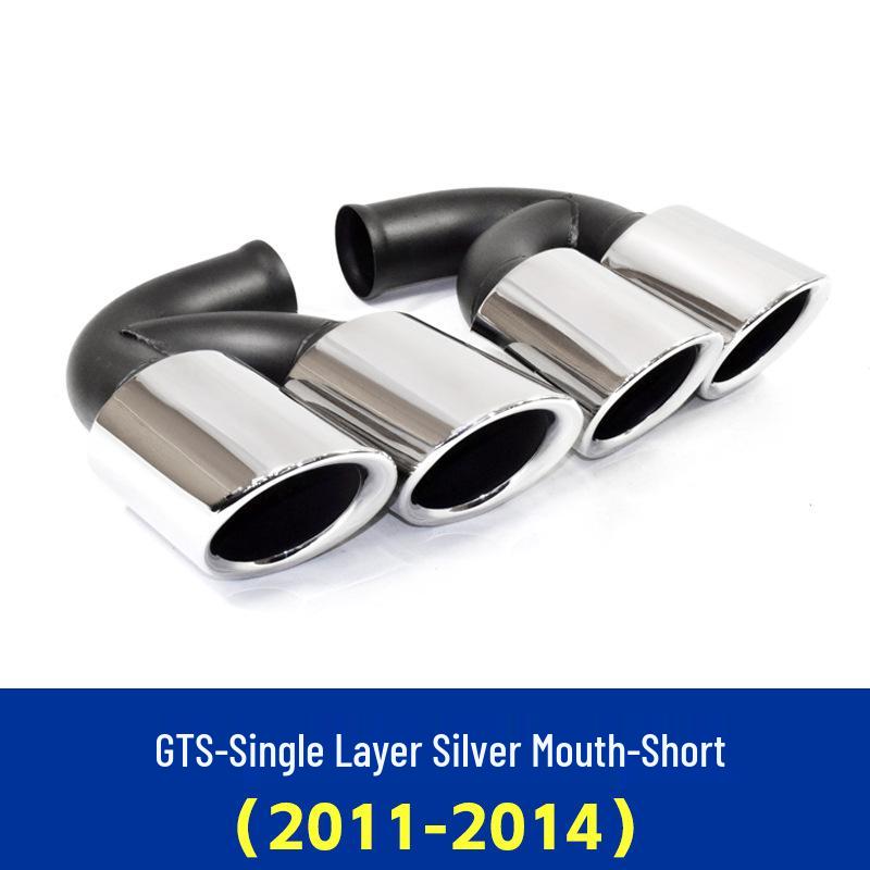 Порше Кайен (2011-2014 гг.) Черные насадки на глушитель GTS с четырьмя выхлопами для модификации труб