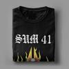 Футболки с группой Sum 41 для мужчин SUM41 Punk Funny Pure Cotton Tees с круглым вырезом и коротким рукавом Футболка с графическим принтом Одежда