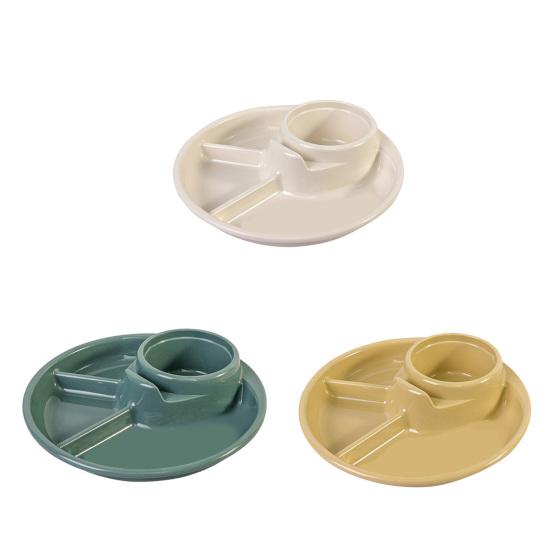 4 сетки замечательная пищевая контактная прочная тарелка для обеда переносной поднос для завтрака тарелка для ежедневного использования