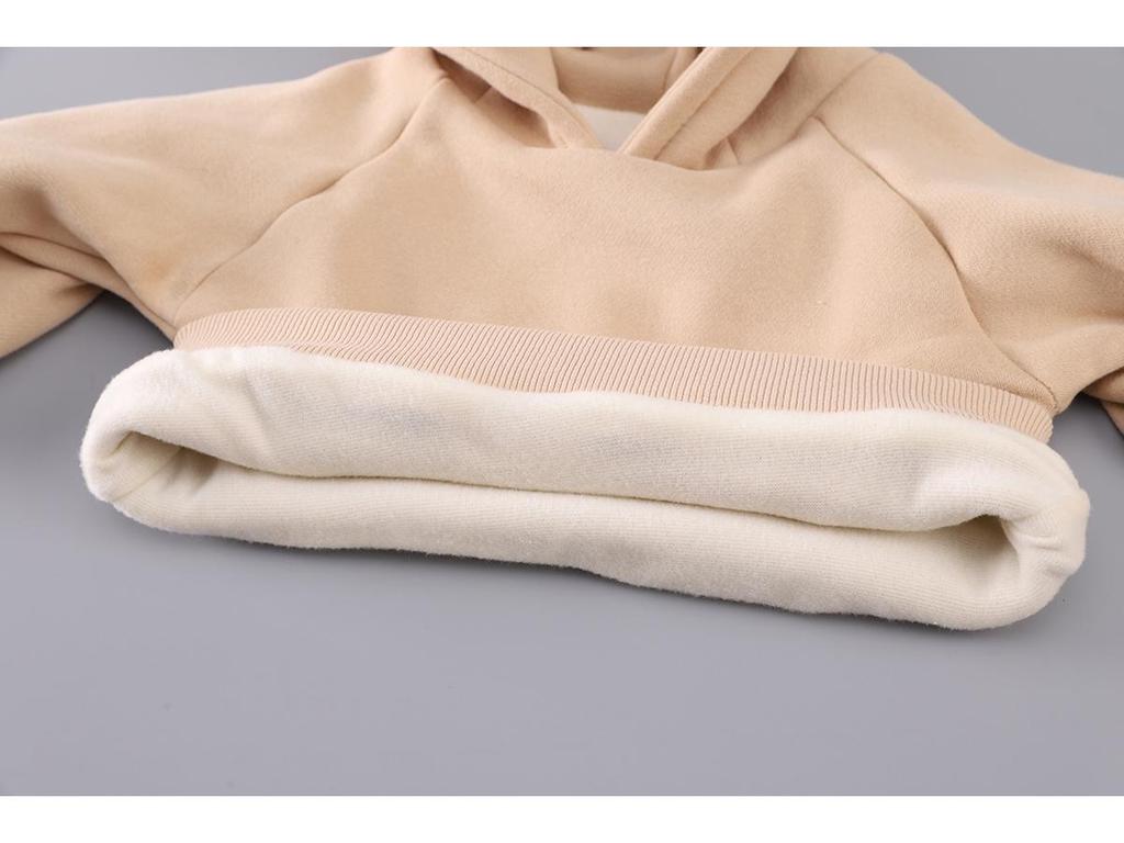 2025 Детский хлопковый трехпредметный комплект на флисовой подкладке – Модный зимний жилет и наряд для мальчиков