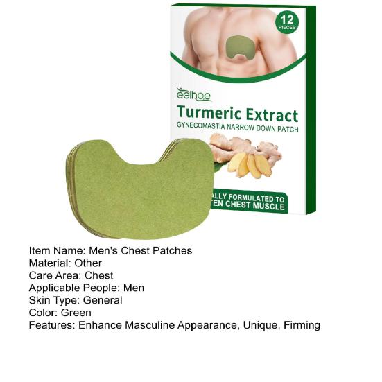 12 шт. усовершенствованные трансдермальные пластыри при гинекомастии, улучшающие мужской внешний вид, мужские нагрудные пластыри, мужские поставки