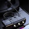 Car Chargers 120W Quick Charging Adapter 3-Socket Power Splitter 12-24V with 3 USB Ports+2 Type-C