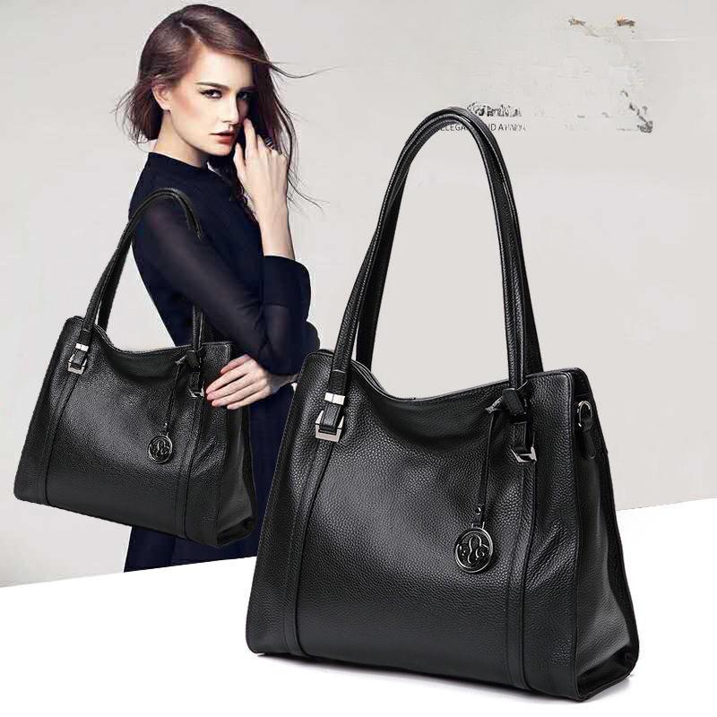 Women's Bag New Trendy and Fashionable Genuine Leather Women's Bag Large Capacity Bag Large Leather One-shoulder Crossbody Bag