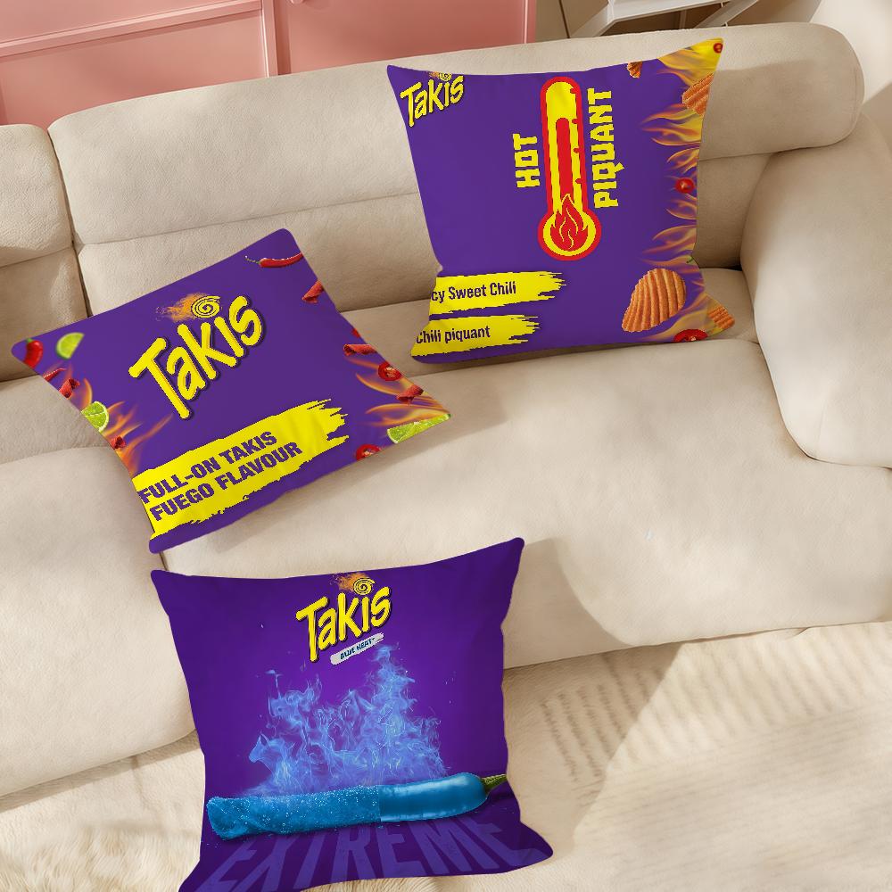 Chili Pattern TTakis Chips Pillow Case Suitable For Bedrooms Living Rooms Cars Home Decoration