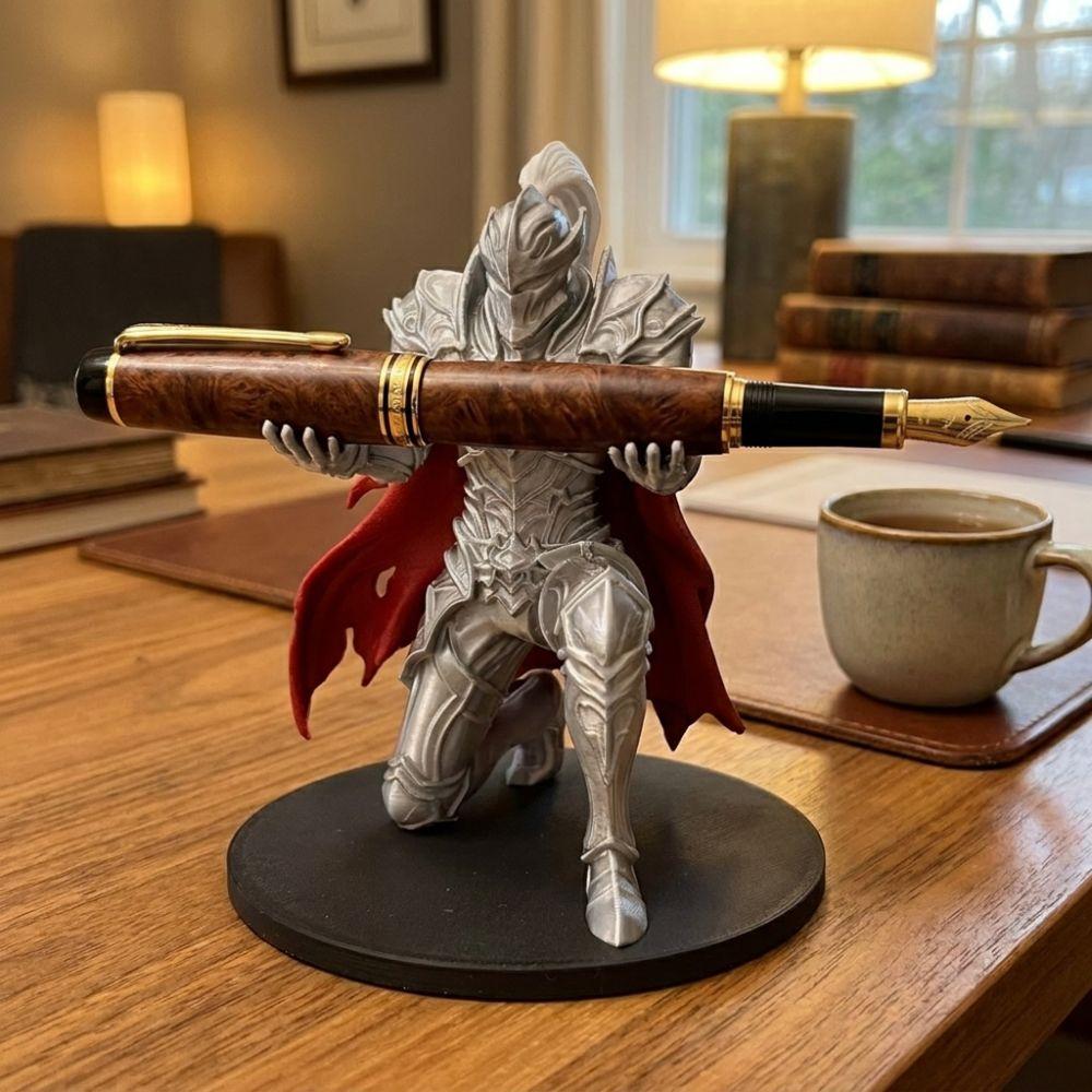 Plastic Knight Pen Holder 3D Printed Stationery Stand Desk Organizer Stationery Display