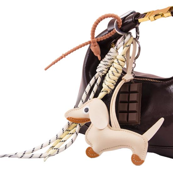 Yousheng Такса Собака Сумка Подвеска Шармы для сумки с Плетеным Зонтом Выдвижная Веревка Ключи Сумки Кошельки Аксессуары