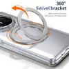KEYSION Вращающийся на 360° магнитный чехол-подставка с кольцом для Huawei Mate X6 X5 X3 Прозрачный жесткий чехол для телефона из ПК с защитой экрана