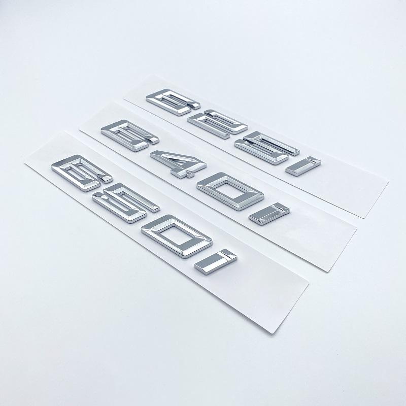 Новые цифры шрифта, буквы 630i, 635i, 640i, 645i, 650i, верхняя эмблема ABS для BMW 6 серии, табличка на багажник автомобиля, наклейка с логотипом, черный хром
