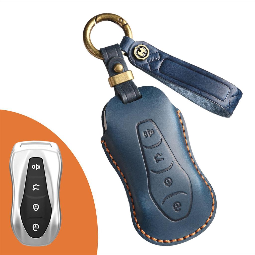 Кожаный чехол для ключа ручной работы в ретро-стиле для Geely Xingyue & Boyue Pro