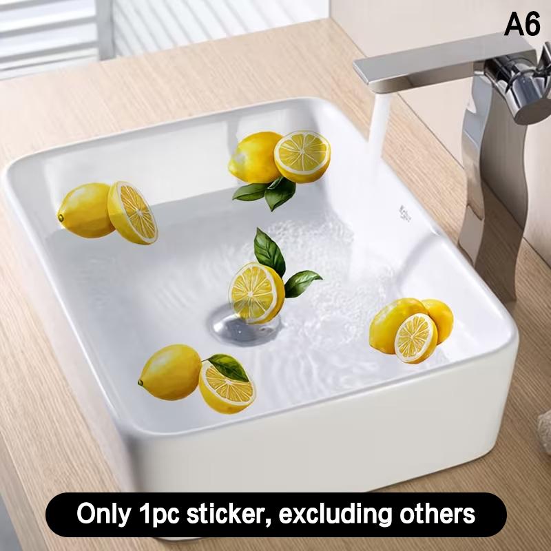 Цветочные наклейки на раковину в ванную, съемные, самоклеящиеся, водостойкие, декоративная наклейка на унитаз в ванную, наклейка на ванну, декор для дома