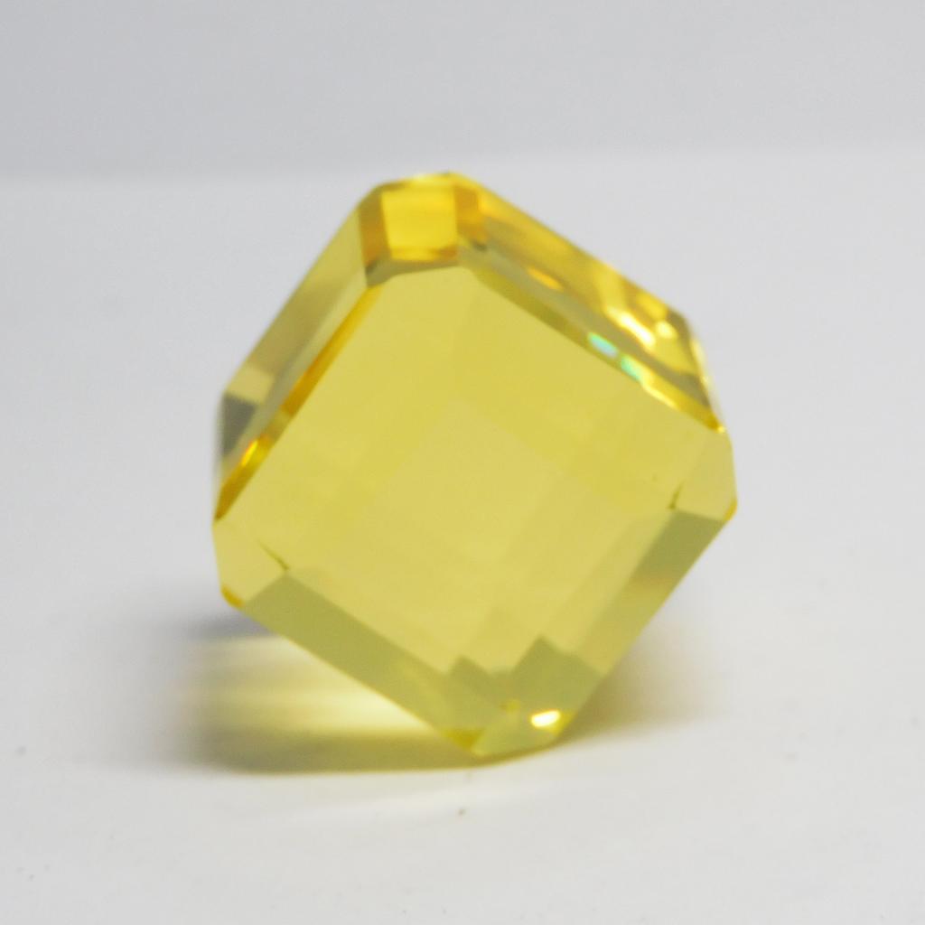 Natural Topaz Yellow Cube Cut CERTIFIED 148.40 Ct Loose Gemstone Huge Size