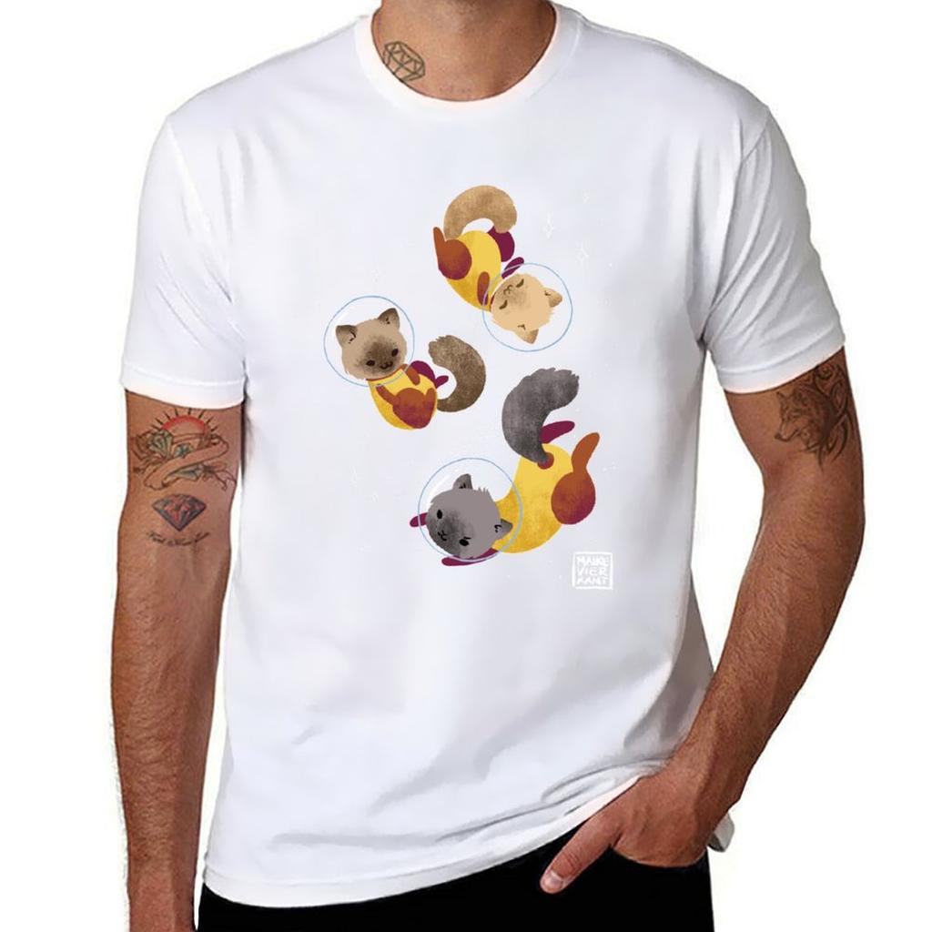 Space Cats Tshirt Sports Casual Breathable Tee Shirt