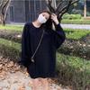 Plus Size Lazy Style Sweater Women's Mid-length Twist Round Neck Sweater Women's Pullover Loose Winter