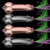 MUQZI Sports Accessory Outdoor Fishing Lure Bright Metal Simulation Fish Hard Bait Tackle with Hook