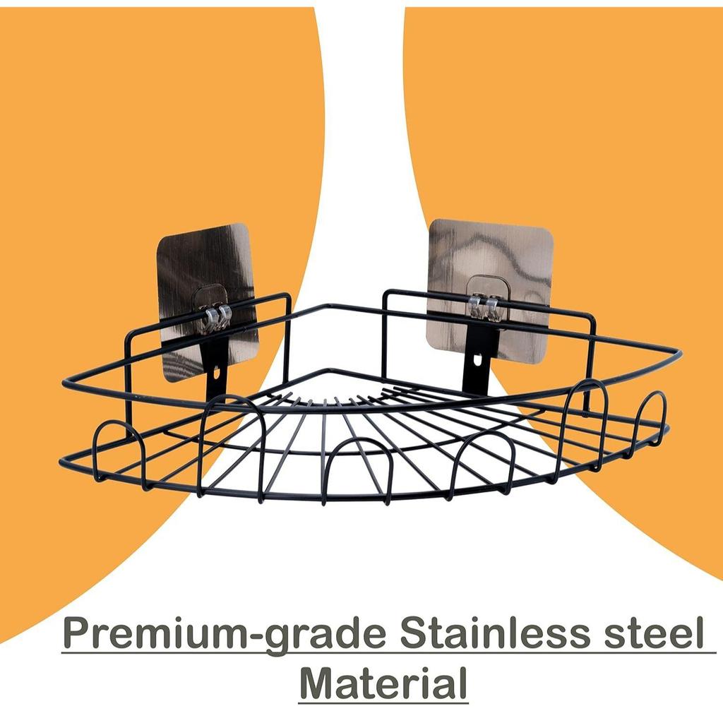 Органайзер для ванной без сверления Полка для ванной Самоклеящаяся || Подставка для угла Держатель для шампуня для аксессуаров для ванной комнаты - Многоцелевой