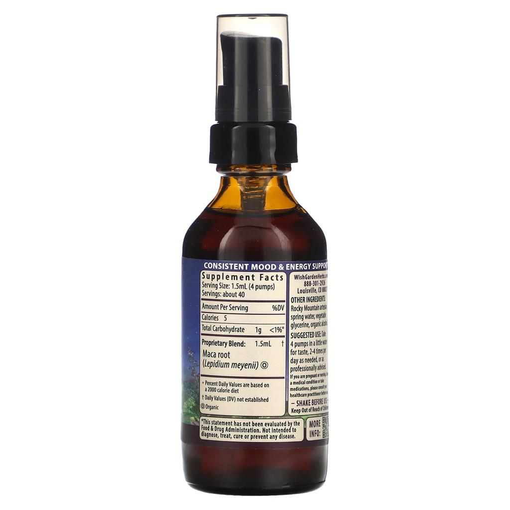 WishGarden Herbs Maca, 2 Fl Oz (59 Ml)