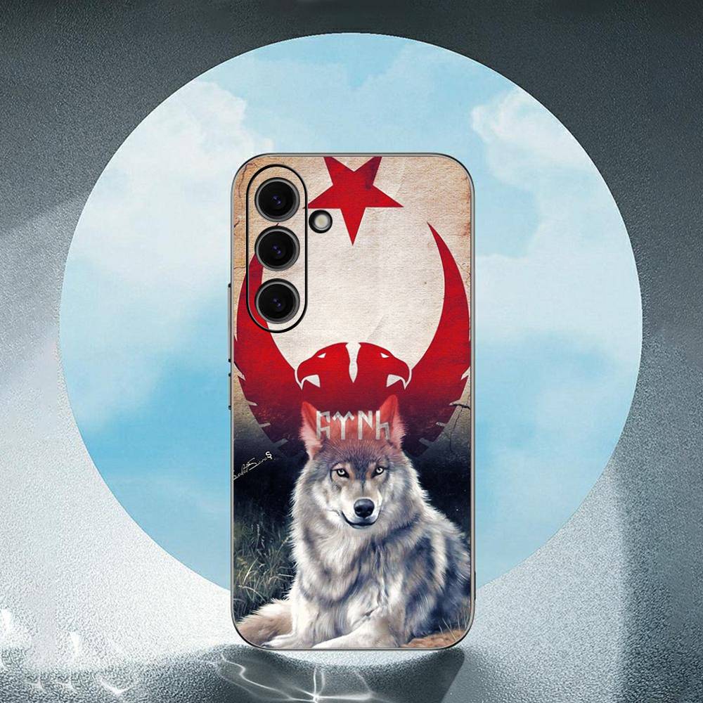 Турки Волки-Индюки-Флаг Для Samsung Galaxy S23 S24 S25 Ultra S22 Plus S21 Черный Мягкий Чехол Водонепроницаемый Мягкий Чехол