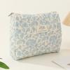 3 шт. цветочная косметичка с принтом женская стеганая косметичка большая вместимость застежка-молния для девочек хлопковая сумка для хранения набор