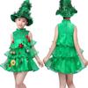 Kids Girls Christmas Tree Cosplay Costume Children Xmas Princess Dress Outfit
