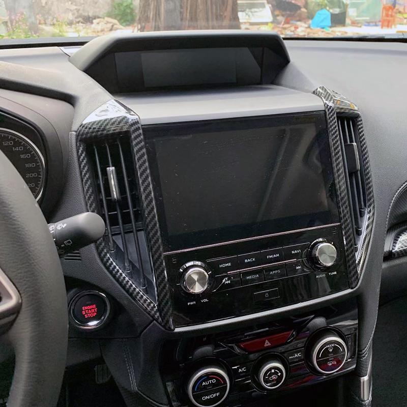 Передняя крышка кондиционера с эффектом углеродного волокна, внутренняя отделка для Subaru Forester SK 2018, автомобильные аксессуары