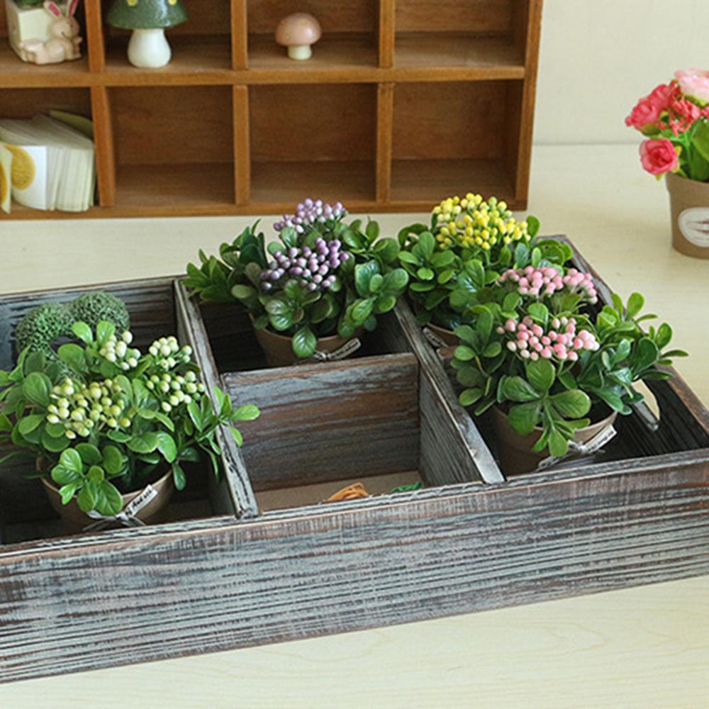 Artificial Flower Small Bonsai Plastic Fake Plant Floral Decoration Desktop Ornament