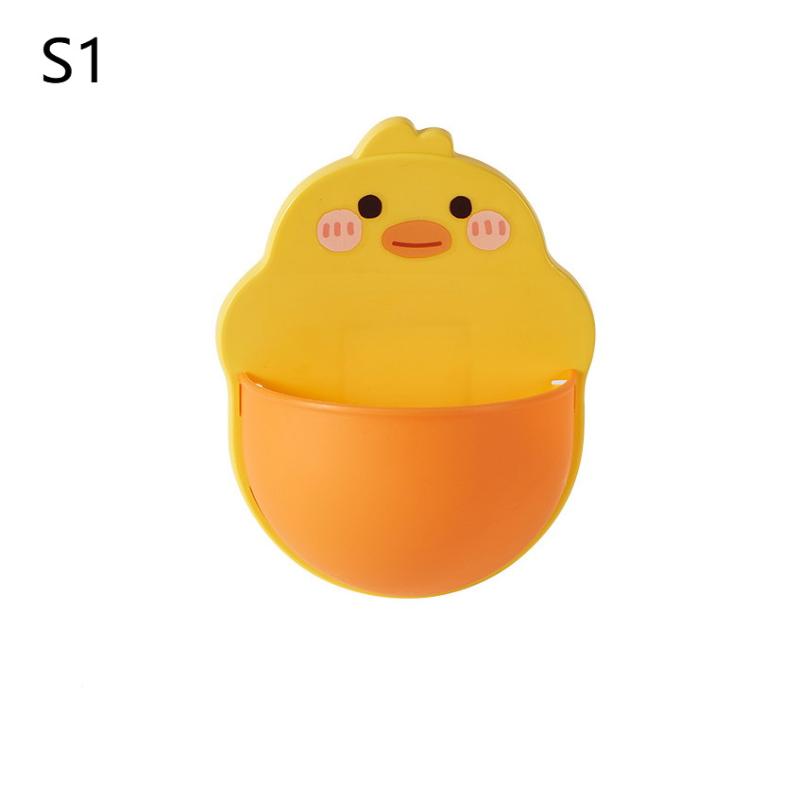 Настенная мыльница, мультяшный самоклеящийся настенный держатель для ручек, хранение для письма маркерами, настольное хранение, милый