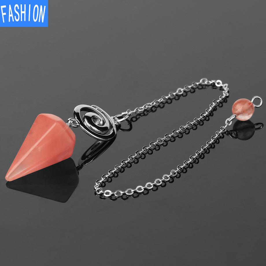 Crystal Pendulum for Exploration Shuttle Spirit Cone Pendulum Spiral Crystal Stone Quartz Pendant Healing Pendulum