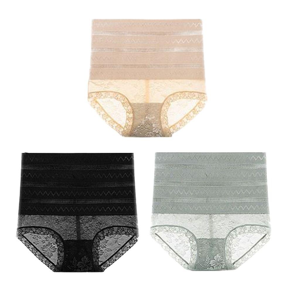 Кружевной цветочный послеродовой боди-шейпер, бесшовные трусики в полоску, нижнее белье для контроля живота, женское
