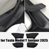 Для Model Y Juniper 2025 Карман для хранения на двери автомобиля Кожа Наппа Коробка для хранения Ручка двери Подлокотник Поднос Органайзер Аксессуары
