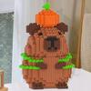 Set Of Building Blocks: Capybara With Turtle And Apple, 1500 Pieces.