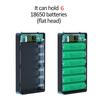 Зарядный бокс для 6 аккумуляторов 18650, корпус Power Bank, зарядный бокс для аккумуляторов 18650 для зарядки мобильного телефона, стандартная зарядка, черный