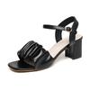 Size 35-42 New Fashion White High Heel Shoe Buckle Sandalias Grace Dress Female Designer Party Shoes 2024 Summer Women's Sandals