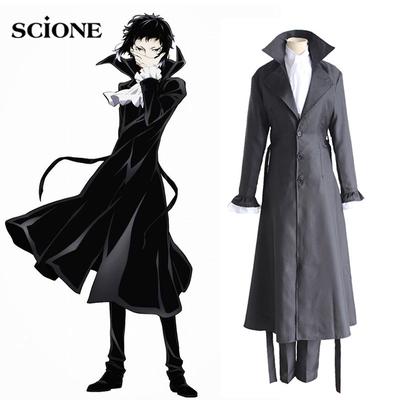5 шт. наборы Bungo Stray Dogs Mafia Akutagawa Ryunosuke косплей костюм аниме униформа длинное пальто плащ костюм на Хэллоуин