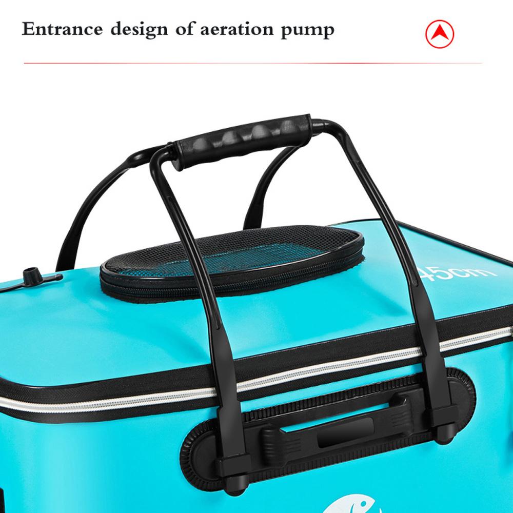 Портативная EVA Утолщенная Водонепроницаемая Коробка для Рыбалки на Молнии Портативная Складная Сумка для Ведра для Живой Рыбы, Рыболовные Снасти с Плечевым Ремнем