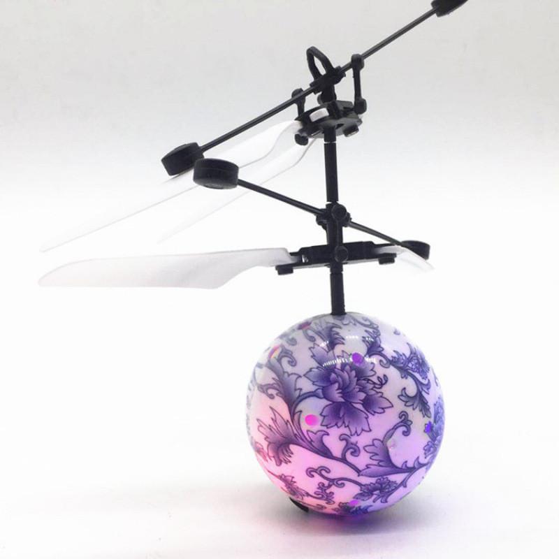 Remote Control Induction Crystal Ball Led Light Flying Sphere For Kids Play