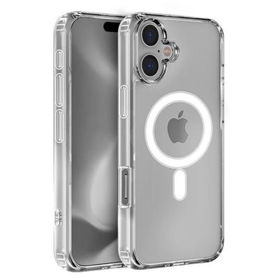 Силиконовый чехол для iPhone 16 - Прозрачный чехол со встроенным магнитным кольцом Phonillico®