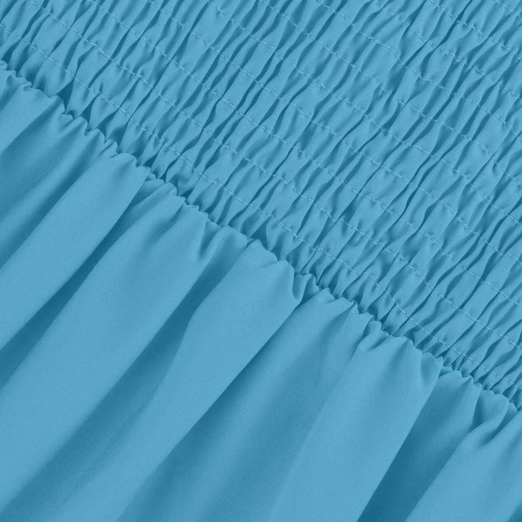 Женские модные богемные бретели с квадратным вырезом, однотонные пляжные длинные платья трапециевидной формы с рюшами