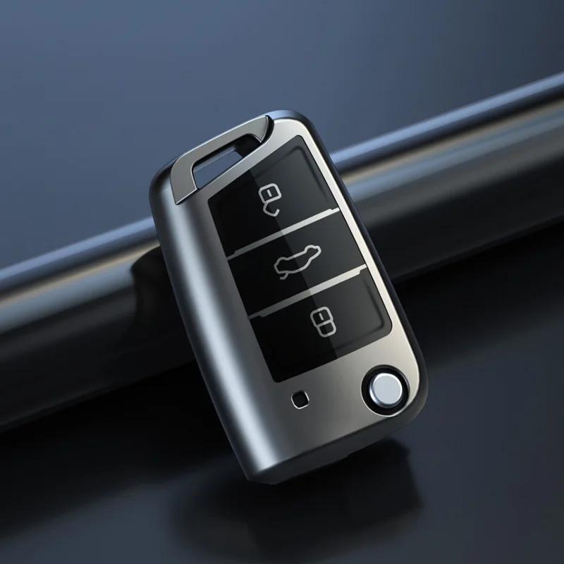 Декоративные накладки Модный чехол-обложка для ключа автомобиля Для VW Volkswagen Golf 7 MK7 Tiguan MK2 Для Seat Ateca Leon FR 2 Ibiza Skoda Octav
