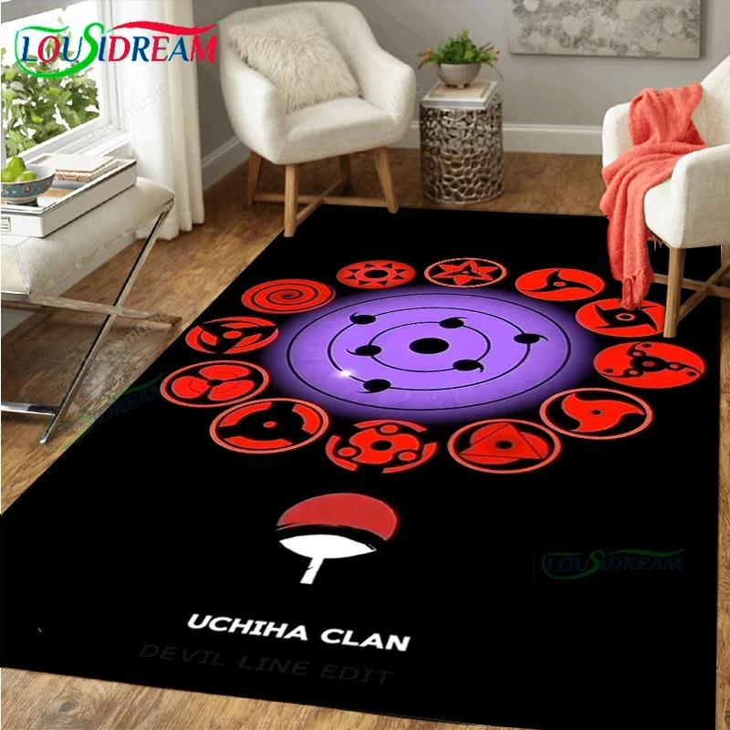 Anime Sharingan Carpet Rug Large Soft Flannel Floor Mat for Bedroom Living Room Decor Lightweight Blanket for Adults Kids Gift