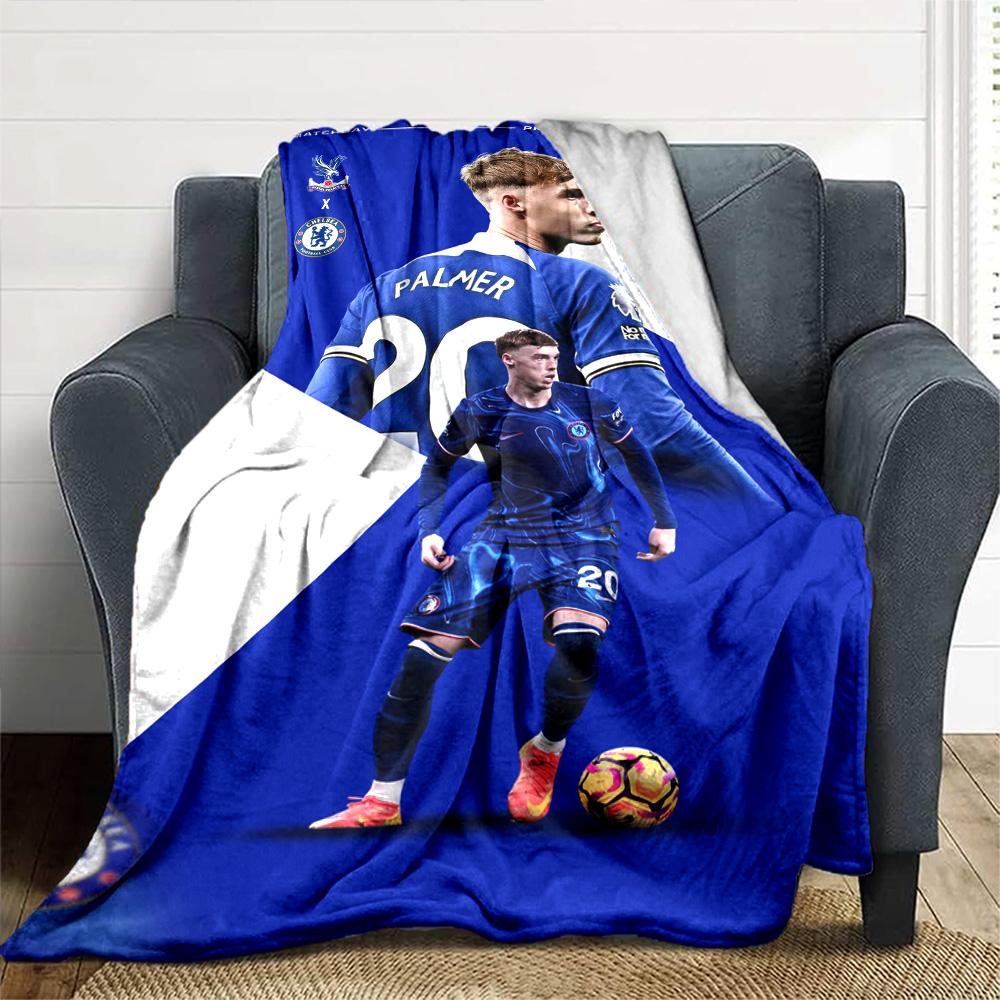Chelsea Fc Football Player Blanket Soft Warm Cozy Perfect for Bedding Office Chair Couch Four Seasons Multipurpose Modern Style