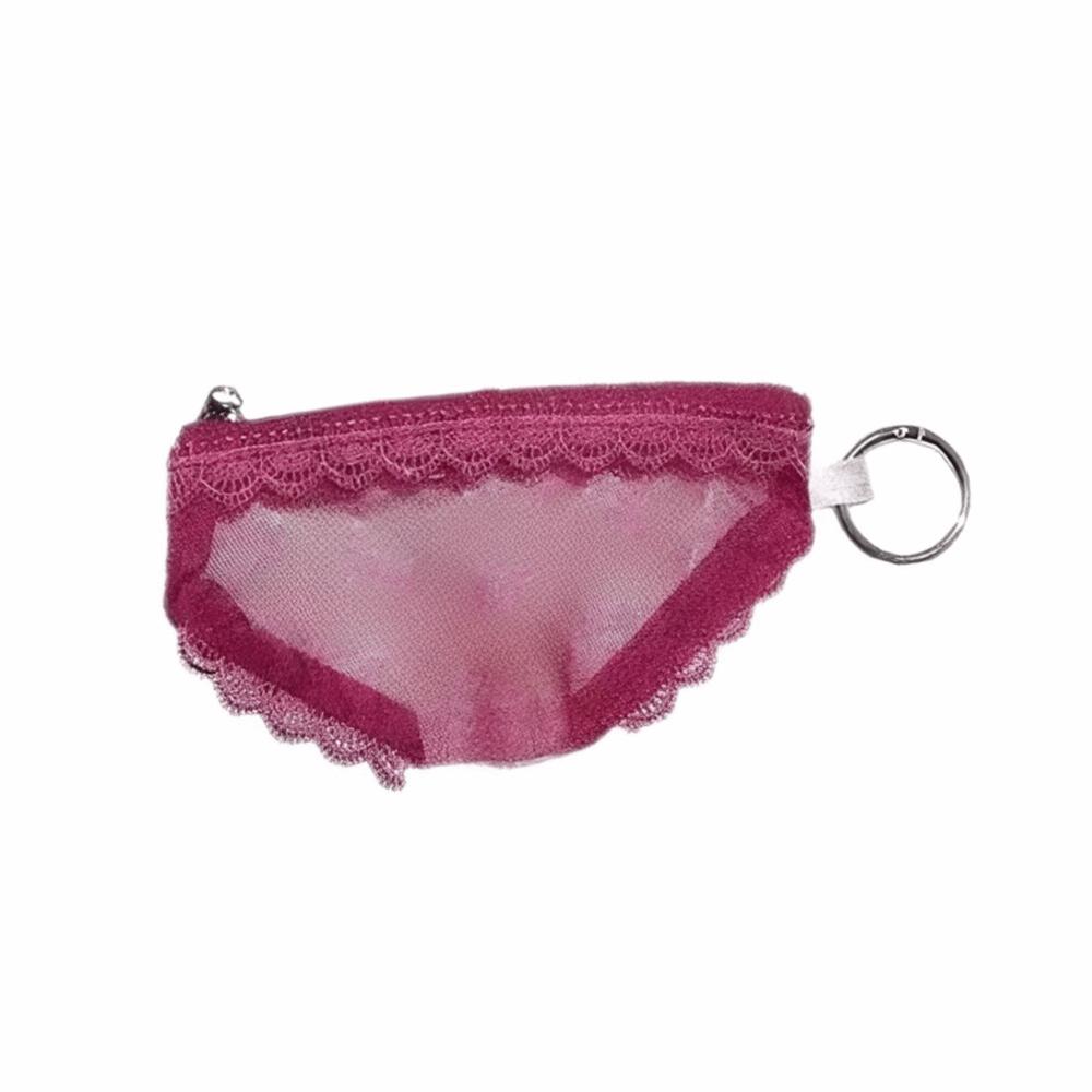 Lace Trim Briefs Shape Cosmetic Bag Mesh Makeup Storage Pouch Unique Jewelry Organizer  Headphones