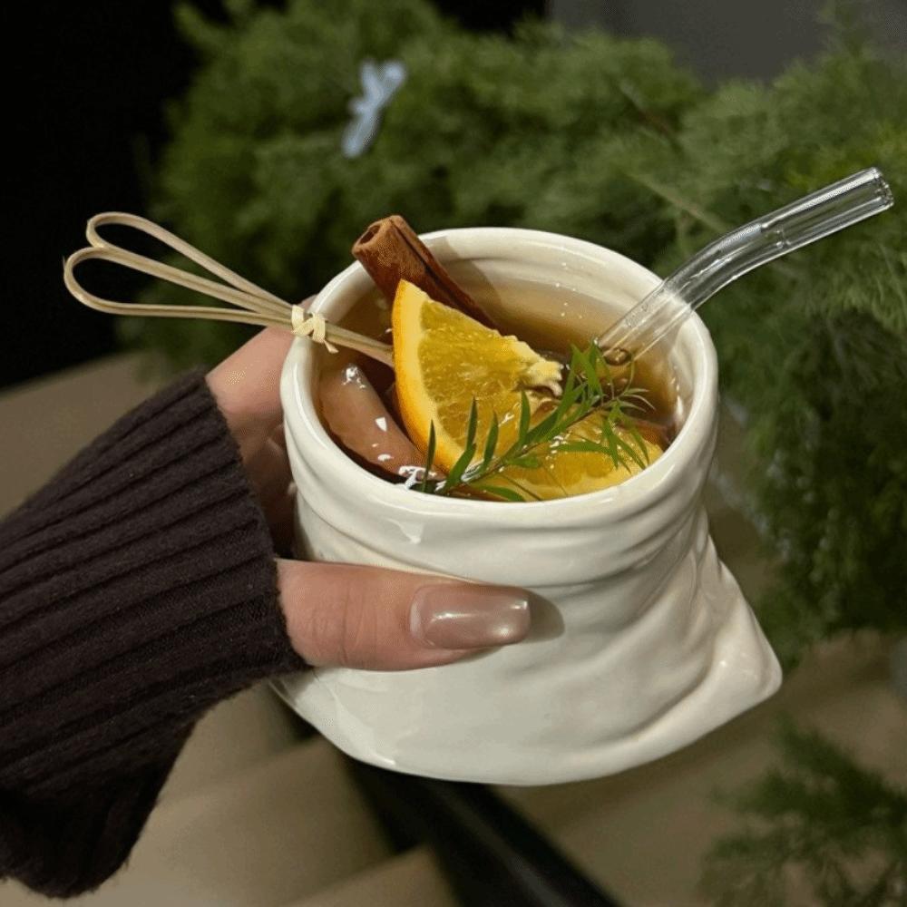 Non-slip Cloth Bag Shaped Mug Heat-resistant Irregular Mugs Milk Cups Coffee Cups  Kitchen Drinking