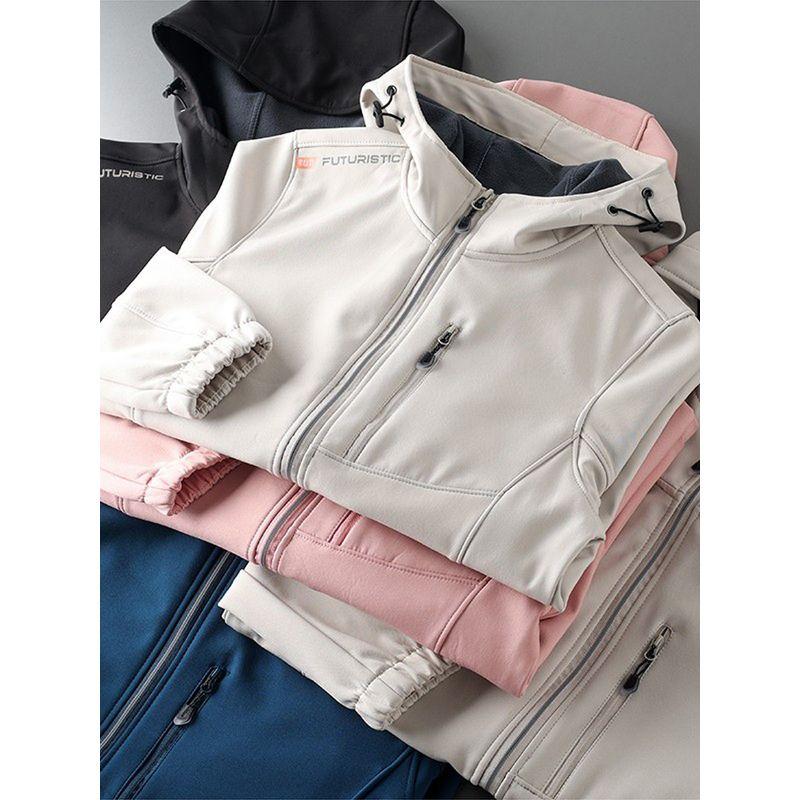 Мужская ветрозащитная флисовая куртка Soft Shell для активного отдыха и спорта