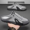 Half-drag Men's Shoes Summer Outer Wear Mesh Breathable Casual Shoes Lazy One-pedal Bag Head Without Heel Men's Shoes