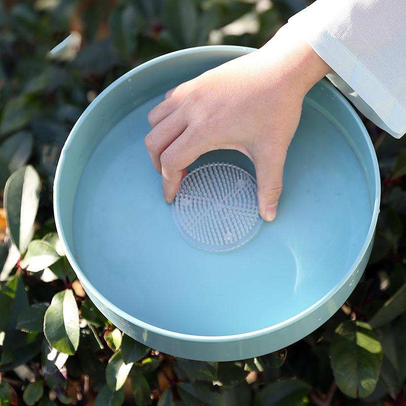 Круглая икебана кэндзан цветок лягушка присоска пластиковый инструмент для аранжировки цветов художественный фиксированный резиновый держатель цветочный декор горшок ваза