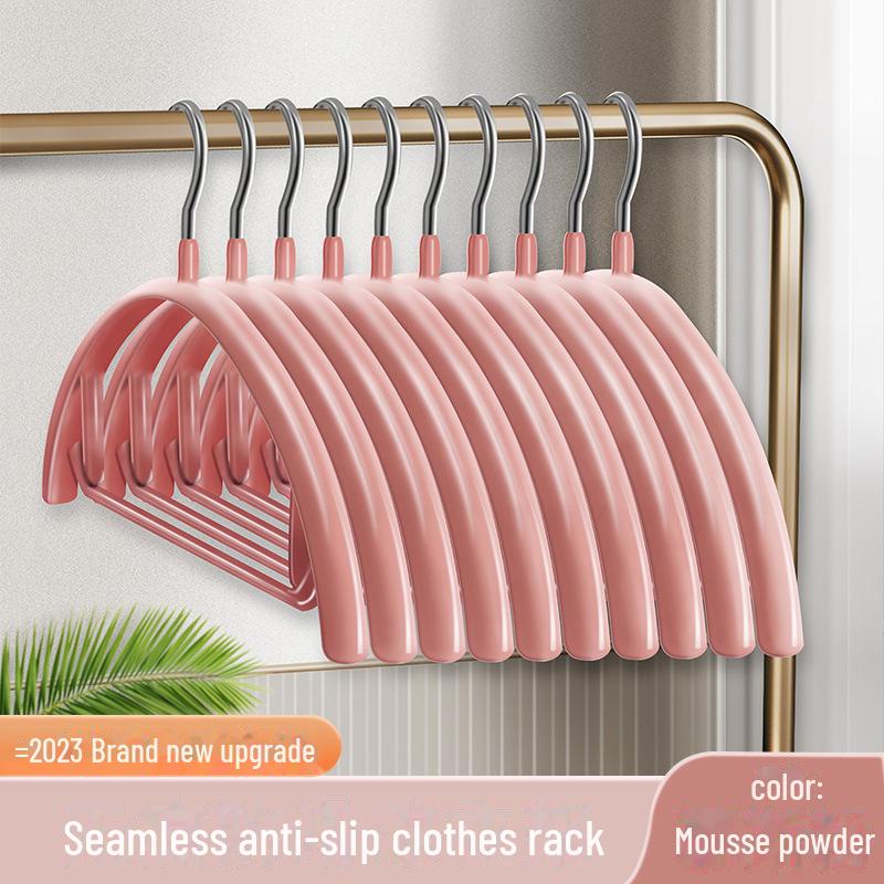 Luxury Non-Slip Plastic Hanger for Adults - Traceless Semicircular Design for Home & Clothing Stores