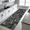 Черно-белый Геометрия Легко чистить Кухня Длинный Ковер Декор Прикроватный Противоскользящий Мягкий Коврик Складной Без ворса Прихожая Напольные Коврики